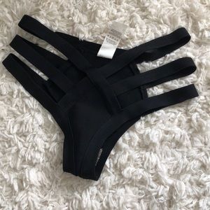 Black bikini cutout bottom